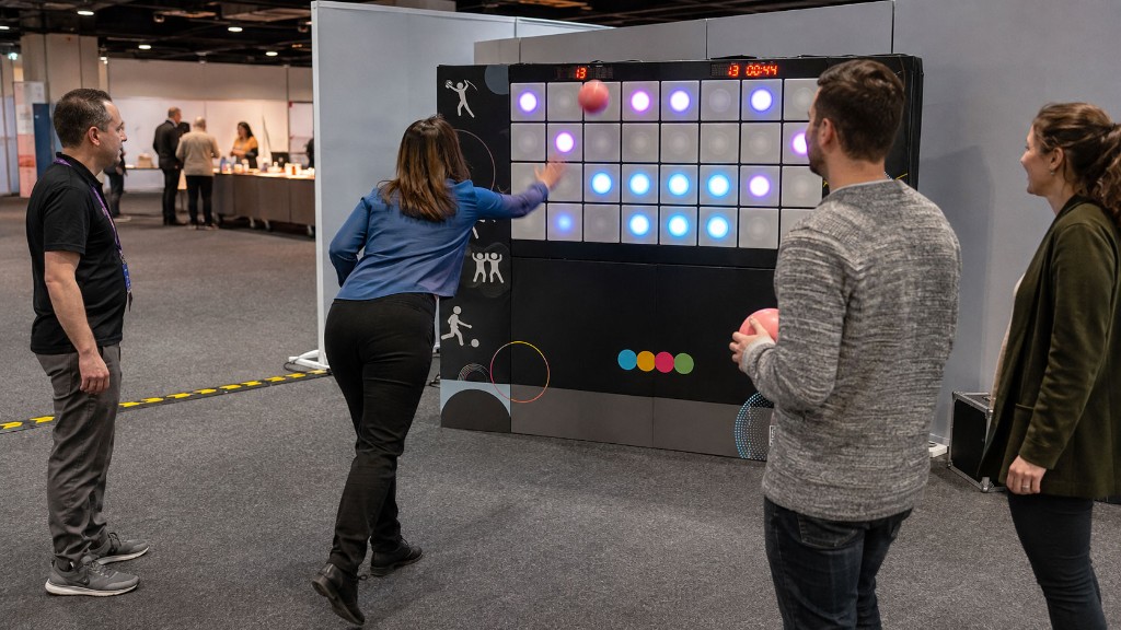 Mur LED interactif lors d'un événement