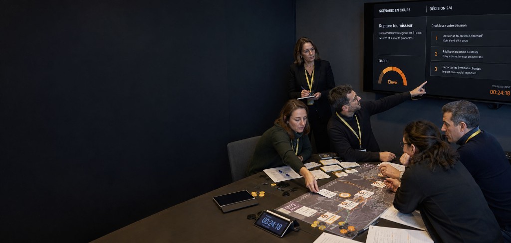 Serious game de décision autour d'un scénario de rupture fournisseur